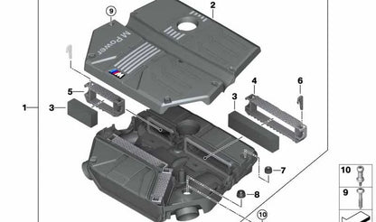 OEM -Luftfilter 13729502014 für BMW X3 (F97, F97N) und BMW X4 (F98, F98N). Original BMW.