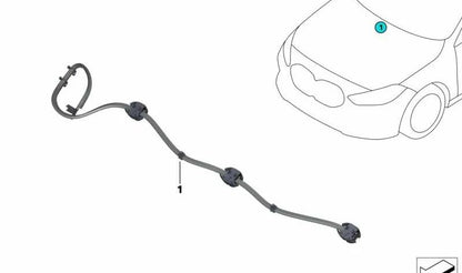 Cadena de difusores para limpiaparabrisas OEM 61667453968 para BMW F40, F44. Original BMW.