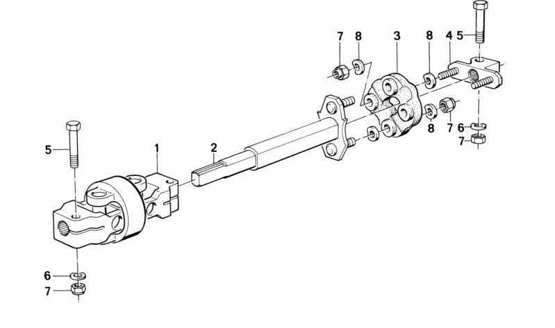 Disco flexible de transmisión OEM 32311153993 para BMW (Modelos compatibles: E30). Original BMW.