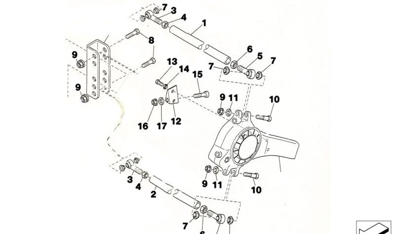 Brazo de suspensión trasero OEM 33322270997 para BMW E36, Z3. Original BMW.