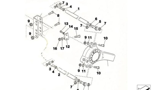 OEM 3332270997 rear suspension arm for BMW E36, Z3. Original BMW.