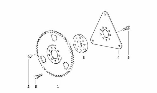 Volante de inercia OEM 11221715646 para BMW E34, E32, E31. Repuesto original BMW.