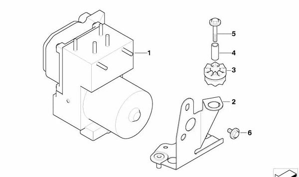 Unidad hidráulica ABS/DSC OEM 34511164242 para BMW Serie 5 E39 y Serie 7 E38. Pieza original BMW.