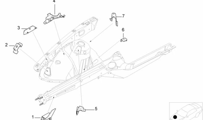 Soporte para tubo de freno derecho OEM 41148187668 para BMW Serie 5 (E39). Original BMW.