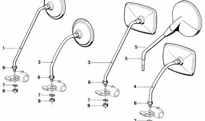 RIGHT REGROVISOR OEM 51161236024 for BMW R50, R60, R75/5, R90/6, R100/7, R80/7. Original BMW spare.
