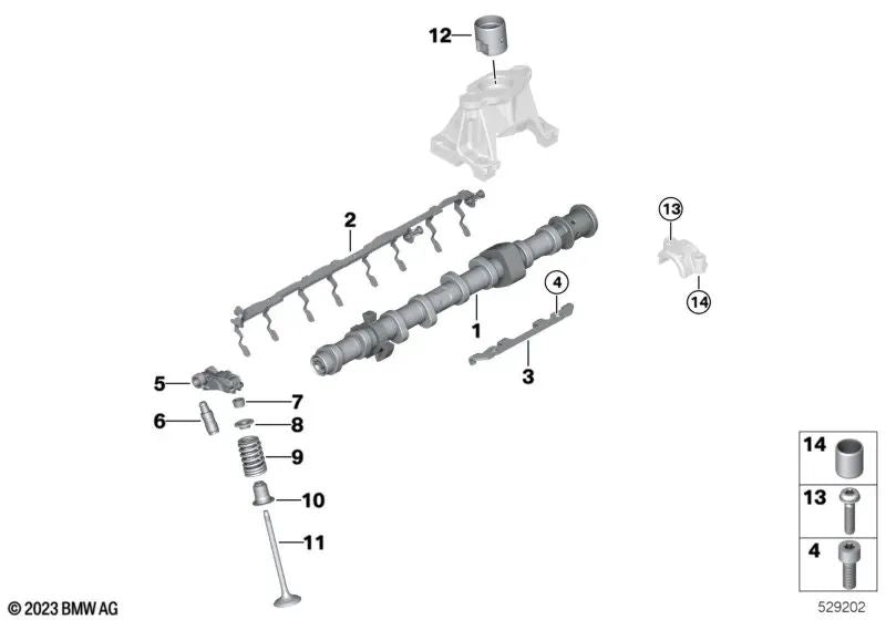 Valve Stem Seal Repair Kit For BMW 1 Series F20 F21 F52 2 Series F22 F23 F45 F46 3 Series F30 F31 F34 F35 4 Series F32 F33 F36 5 Series F07N F10 F11 F18 G60 G68 i I12 X1 E84 F48 F49 X2 F39 X3 F25 X4 F26 X5 F15