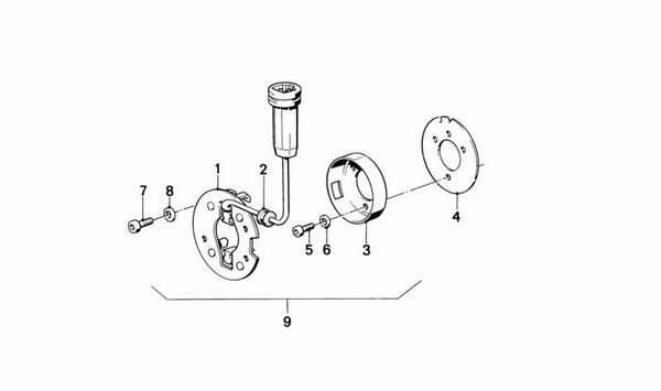 Rotor de encendido OEM 12111465078 para motos BMW K100, K1100 RS, K1200 RS, K1200 LT, K1200 GT, K1… y más. Original BMW Motorrad.