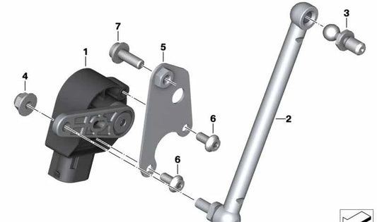 SENSOR SUPPORT REGULATION FARMS OEM 63127713615 FOR MOTORCYCLE BMW K1600 GT, GTL, GTL EXCLUSIVE, BAGGER. Original BMW Motorrad.
