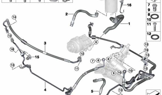 Tubo di espansione Parte 2 per BMW X5 F15, X6 F16 (OEM 32416855252). BMW originale