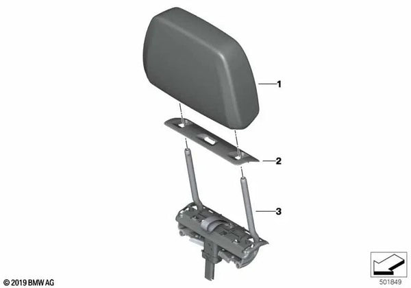 Reposacabezas plegable OEM 52309496669 para BMW X7 G07, X7 G07 LCI... y más. Original BMW.