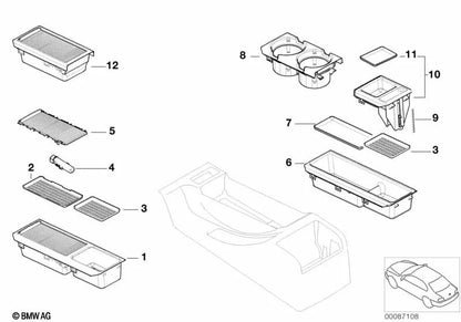 Maneta de puerta delantera derecha OEM 51167038328 para BMW Serie 3 E46 (1998-2006). Original BMW.