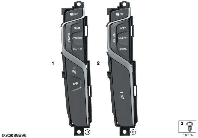 Control unit for the centre console for BMW G30, G30N, G31, G31N (OEM 61319460825). Original BMW