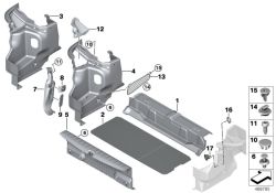 Guía red de retención OEM 51477473748 para MINI Cabrio F57, F57 LCI, F57 BEV. Original MINI.