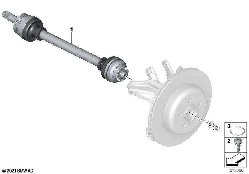 Rear Right Drive Shaft for BMW I20 (OEM 33205A0F098). Original BMW