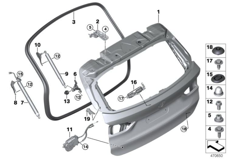 Soporte de muelle izquierdo OEM 51247481803 para BMW X1 F48, X1 F48 LCI. Original BMW.
