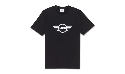 Camiseta negra con logotipo en relieve talla S OEM 80145B32057 para BMW y MINI. Original MINI.