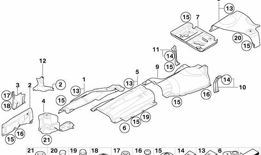 HEAT Insulating Support LEFT DEPOSIT OEM 51487154527 FOR BMW E87. Original BMW piece.