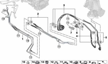 Válvula de cierre refrigerante OEM 64119254742 para BMW F20, F21, F22, F87, F30, F31, F32, F33, F36, G07. Original BMW.