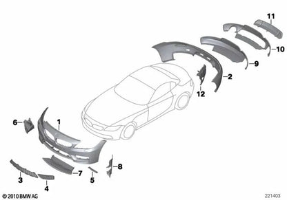 Guía izquierda para BMW Z4 E89 (OEM 51127903757). Original BMW