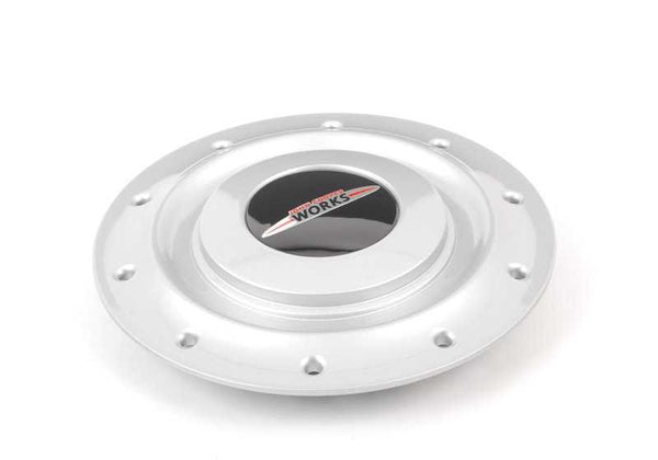 Tapacubo embellecedor de llanta en color plata OEM 36136779555 para MINI R50, R52, R53, R55, R56, R57, R58, R59, 2000, 2002, 3/20. Original MINI.