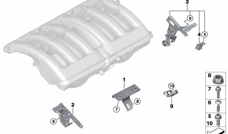 Torxschraube mit Waschmaschine OEM 11611440385 für BMW E46, E39, E60, E61, E38, E65, E66, E83, E53, E85. Original BMW.