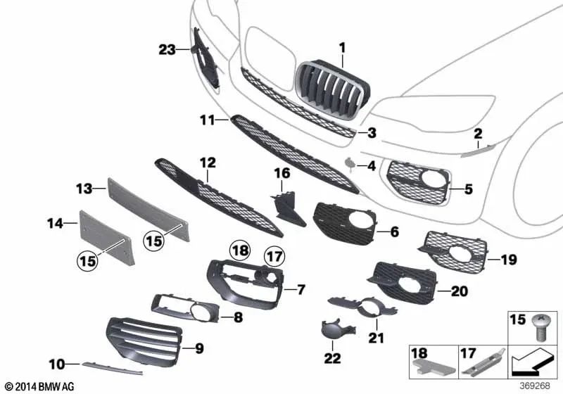 Linker lateraler Markierungsreflektor für BMW x5 E70, x6 E71, E72 (OEM 631471799991). Original BMW.