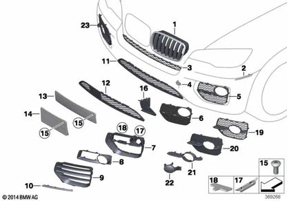 Linker lateraler Markierungsreflektor für BMW x5 E70, x6 E71, E72 (OEM 631471799991). Original BMW.
