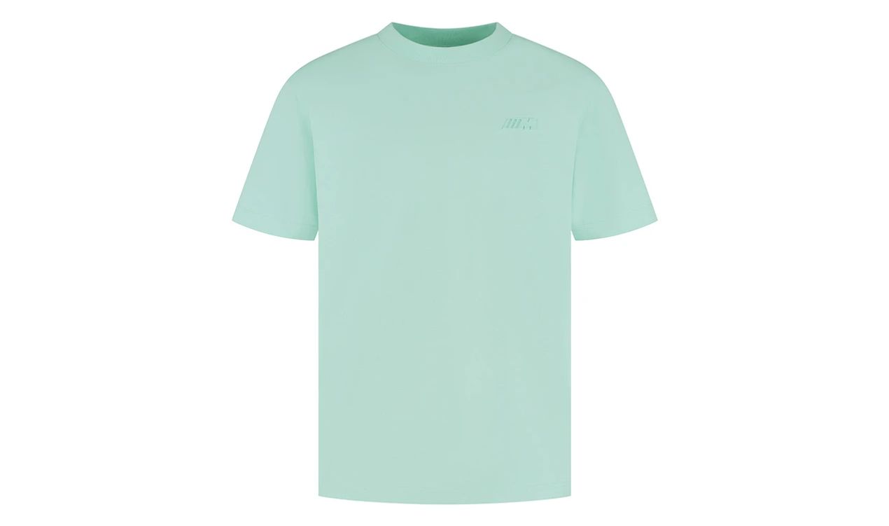 Camiseta BMW M "Logo Reverse" color menta, algodón 100%, logo M en la espalda y pecho, estilo oversized. OEM 80145B5F5B7 para BMW. Original BMW.