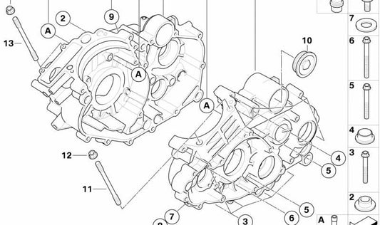 CAP con colletto OEM 46517713165 per motociclette BMW G450X (K16). BMW MOTORAD originale.