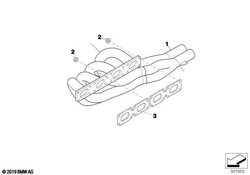 Colector de admisión OEM 11621405255 para BMW E36 320i STC '95 con motor S42. Original BMW.