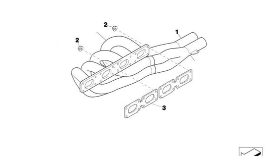 EXHAUST BOARD OEM 11622195308 FOR BMW E36, E46, E81, E87, E90, E91, E92, E93, F20, F21, F30, F31, F34, F32, F33, F36, X1 E84, Z3 E36, Z4 E85, Z4 E86. Original BMW.