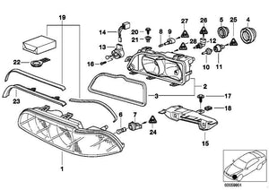 Jeu de câbles de réglage de la portée des phares pour Bmw E46 E39 E53 E85 E86. Pièces de rechange d'origine