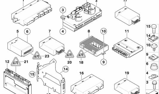 Conector eléctrico OEM 61136982265 para BMW E60, E61, E63, E64, E65, E66, E83. Pieza original BMW. Ideal para solucionar fallos en conexiones eléctricas del vehículo.