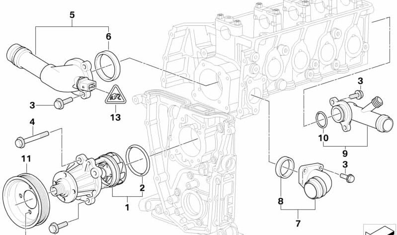 OEM refrigerant connector 11531708808 for BMW E36, E46, Z3. Compatible with M43 engines. Original BMW spare.