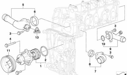 OEM refrigerant connector 11531708808 for BMW E36, E46, Z3. Compatible with M43 engines. Original BMW spare.
