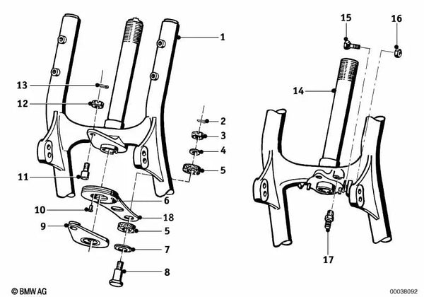 Bulón para BMW varios modelos/series (OEM 31412000295). Original BMW.