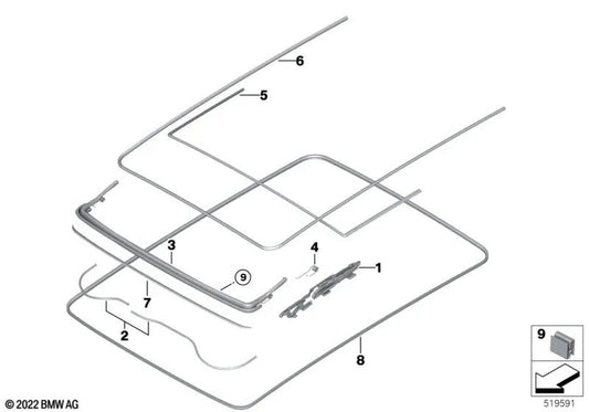 Clamp for BMW X5 F95, G05, G05N, G18, G18N, X6 G06N, X7 G07, G07N (OEM 54109466691). Genuine BMW