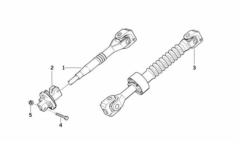 Eje inferior de dirección OEM 32311161948 para BMW E36 {316i BE1, BE2, CA1, CA2, CA7, CA8, CE1, CE2, CG1, CG2}. Repuesto original BMW.