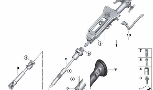 OEM 32306786253 management mechanical adjustment for BMW X5 E70, E70N and BMW X6 E71. Original BMW.