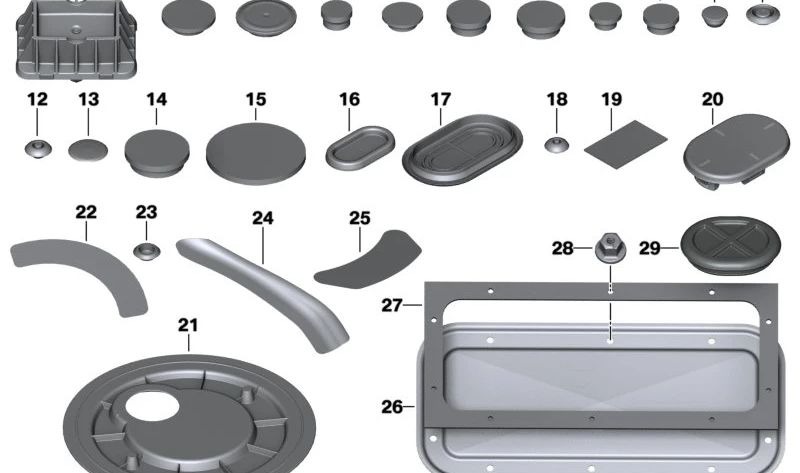 Lámina de protección roces marco lateral derecho OEM 51377491404 para MINI Countryman F60, F60 LCI. Original MINI.