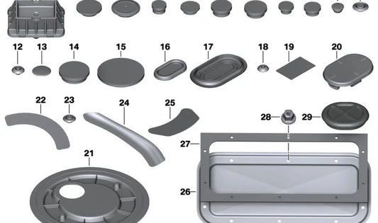 Lámina de protección roces marco lateral derecho OEM 51377491404 para MINI Countryman F60, F60 LCI. Original MINI.
