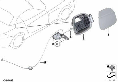 Fita de emergência para tampa de enchimento para BMW Z4 E89 (OEM 51177046312). BMW original