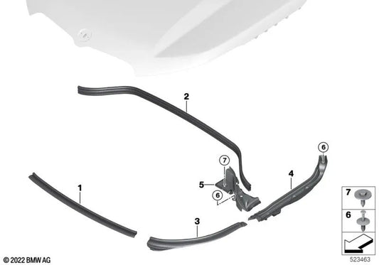 Headlight gasket left for BMW X1 U11, U12 (OEM 51769883429). Original BMW