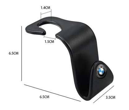 Ganchos portáteis para suporte ao assento da BMW - disponível em preto e carbono
