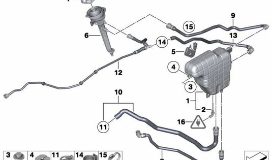 Tuyau de réfrigérant pour la série BMW 7 F01, F02 (OEM 17127591097). BMW d'origine