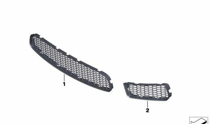 Rejilla de entrada de aire izquierda OEM 51118050505 para BMW F06, F12, F13. Original BMW.