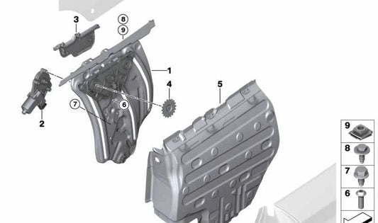 OEM Right Drawage Channel 51357398230 für BMW F23. Original BMW.