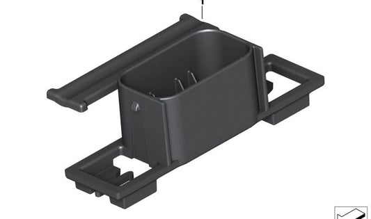 Soporte conector OBD OEM 61137923954 para BMW Motorrad {C400GT, C400X, CE04, F750GS, F850GS, F900R, F900XR, G310GS, G310R, K1600B, K1600GT, K1600GTL, R1250GS, R1250RT, R18, S1000R, S1000RR, S1000XR}. Original BMW.