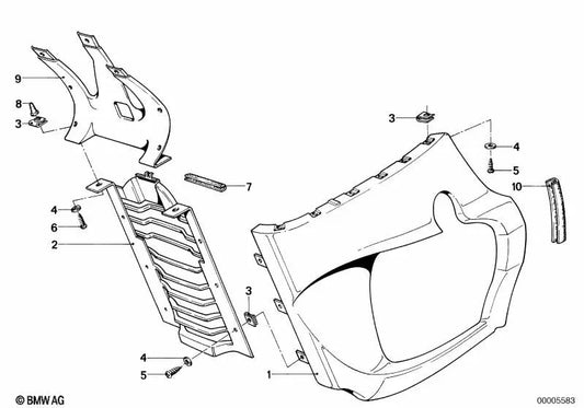 Primed right engine cover for BMW R248 (OEM 46630025402). Original BMW