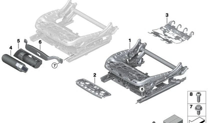 Soporte extintor derecho para BMW G20, G21, G83, F90, G30, G31, G32, G11, G12, G14, I20, F97N, F98N, F95, G05, F96, G06, G07, G09 (OEM 52109496286). Original BMW